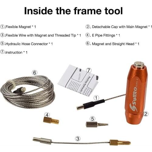 Bicycle Internal Cable Routing Tool Shift Cable Hydraulic Wire Inner Cable Guide With Magnet For Bike Frame Shift Hydraulic Wire