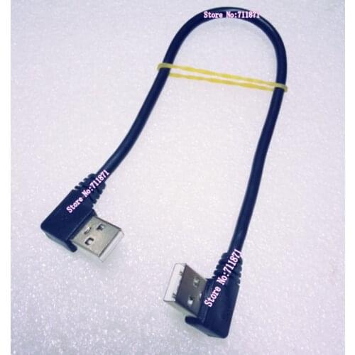 Same Side Double Bend Male to Male USB Cable Short 30cm Double Right Angle 90 Degree Male USB 2.0 USB2.0 USB2 Cable Line Wire