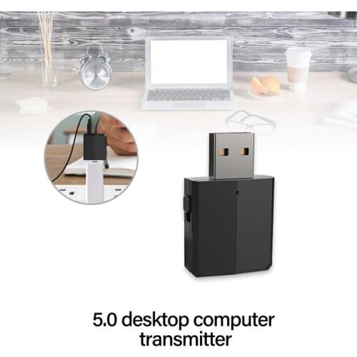 Mayitr 1pc Portable USB bluetooth-compatible 5.0 Adapter Durable Audio Wireless Transmitter Receiver For Stereo TV/PC/Car