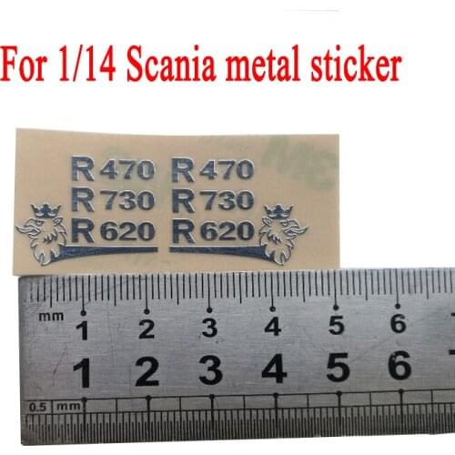 Metal Stickers Paster for 1/14 Tamiya RC Truck Car SCANIA R730 R470 R620 56323 Diy Parts