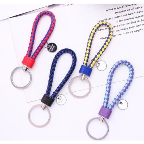 Fashionable PU Key Ring Men And Women Jewelry Multicolor Keyring Keychain Accessories Key Buckle Key Holder Key Buckle