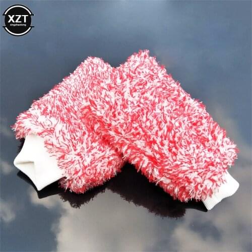 Soft Absorbancy Glove High Density Car Cleaning Ultra Soft Easy To Dry Auto Detailing Microfiber Madness Wash Mitt Cloth Towel