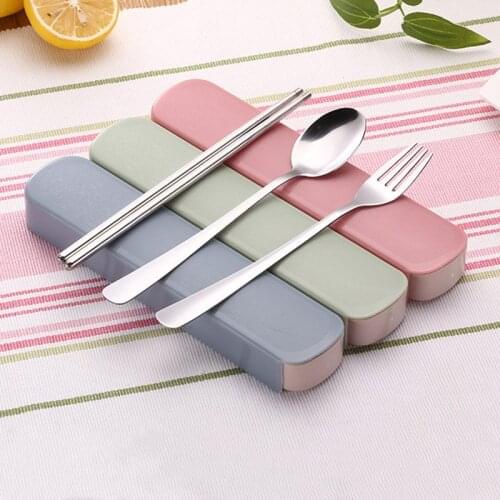 Baby Gadgets Tableware Set Children Utensil Stainless Steel Toddler Dinnerware Cutlery Cartoon Infant Food Feeding Spoon Fork