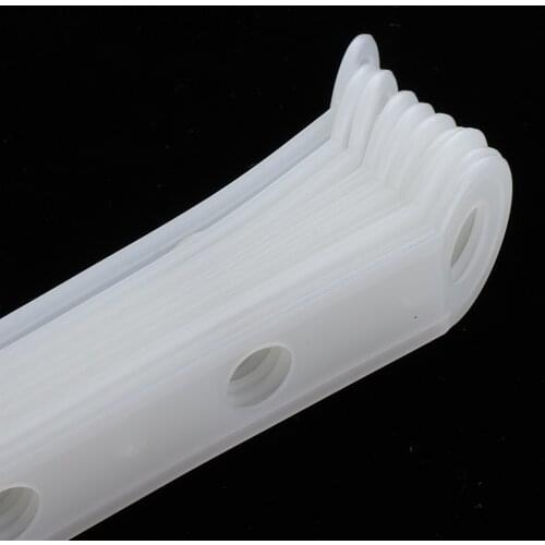 Pack of 10 Plastic Clothing Shop Displays Stable Hanger Connector Strips, 14 Holes