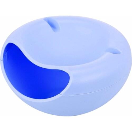 Plastic Double Layer Dry Fruit Melon Seeds Nut Containers Snacks Storage Box Holder Plate Organizer With Mobile Phone Stand