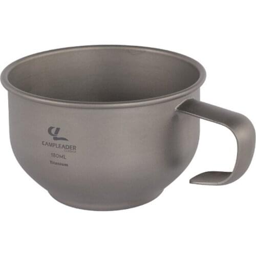 Outdoor Picnic Titanium Water Cup Camping Hiking Climbing Flatware Portable Mug Titanium 180ml Cup Tableware