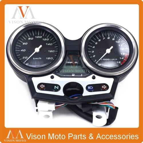 Motorcycle Speedometer Clock Instrument Gauges Odometer Tachometer Speed Meter with LED Indicator For HONDA CB400 VTEC I 1