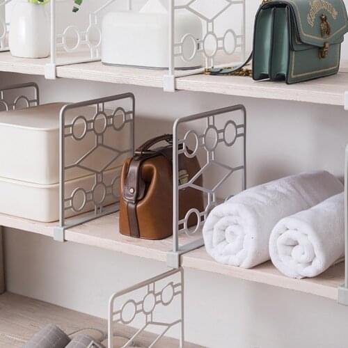Partition Dividers Closet Shelf Wardrobe Cabinets Clothes Storage Holder Organizer for Household Clothing Easy Carrying