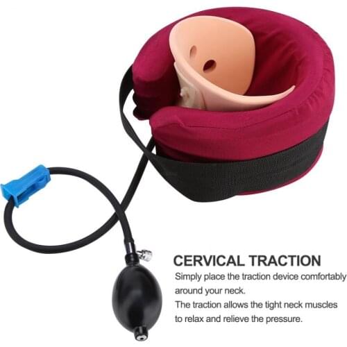 Adjustable Neck Support & Brace Cervical Neck Corrector Traction head Stretcher Wrap Pain Relief Tool Pain Relief Collar