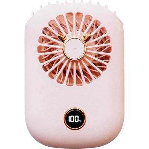 RPH-F20 Hanging Neck Fan, Wide-Angle Blowing, Intelligent Display, Three-Speed Wind, Low-Noise Fan for Shopping