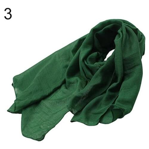 Womens Scarves Fashion Long Cotton Linen Wrap Scarf Shawl Solid Color Stole Pashmina Luxury Scarf Beautiful Female Gifts