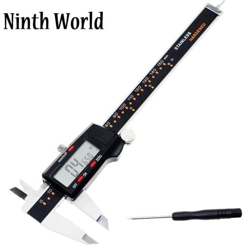 Electronic Digital Vernier Caliper 6 "150mm MM / INCH / F Toggle Stainless Steel Rule Gauge Micrometer Measuring Ruler Tool