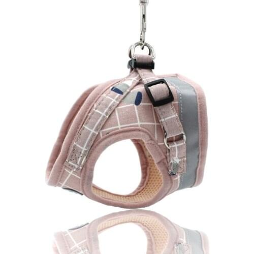 Dog Harness Leash Suit Pet Cat Reflective Harness Puppy Supplies Adjustable Vest for Small Dogs Pets Accessoires Chihuahua Teddy