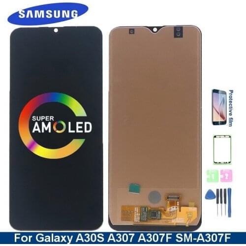 Super AMOLED A30S LCD Display For SAMSUNG Galaxy A30s A307 A307F A307G A307FN A307G LCD Display Touch Screen Digitizer Assembly
