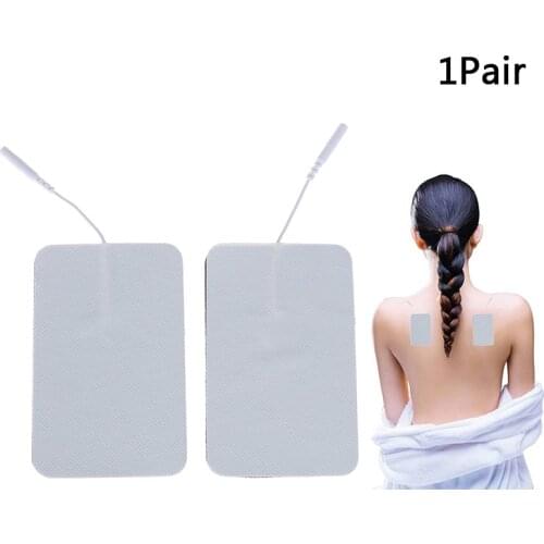 1Pair * Electrode Pads 7*11CM Reusable Tens Machine Electrode Pads Body Massager Self-adhesive Pads New