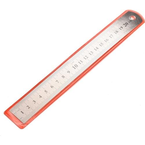 1PCS 20cm Metal Ruler Stainless Steel Metric Rule Precision Double Sided Measuring Tools Sewing Tool Accessory