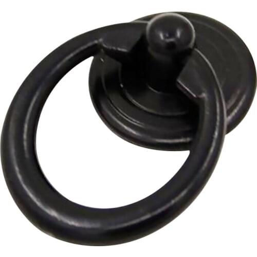 10Pcs Vintage Furniture Handle Black Kitchen Cabinets Pull Handle Knobs Drawer Wardrobe Cupboard Metal Door Ring 25*52mm