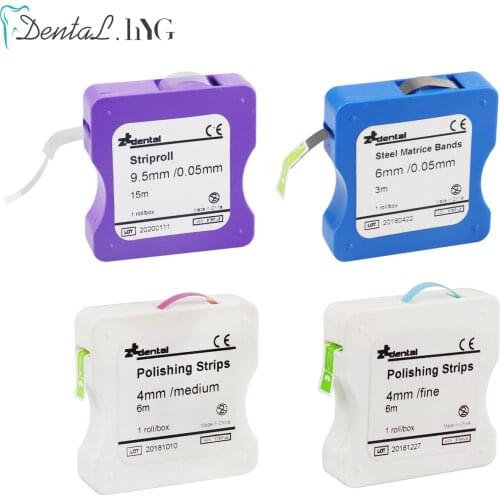 2PCS a Pair Dental Polishing Strip Striproll Steel Matrice Bands ResinTooth Interdental Sanding Grinding Dentist Material Tools