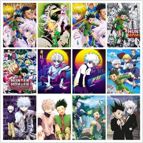 5d DIY Hunter X Hunter Poster Diamond Painting Cross Stitch Embroidery Japanese Anime Pictures Diamond Mosaic Home Decoration