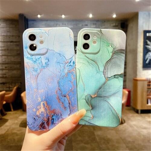 Watercolor Marble Pattern Case For Samsung Galaxy A50 A70 A10 A20 A30 A40 A60 A50S A30S Luxury Soft Silicone Protect Back Cover