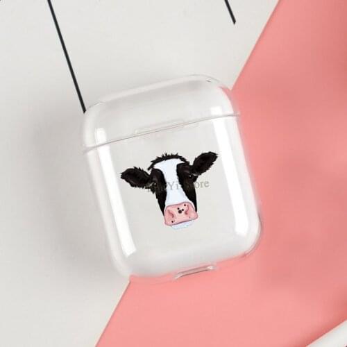 Moo Cow Cases For Apple AirPods 1 2 Case Clear Wireless Bluetooth Earphone Case Protective Shell