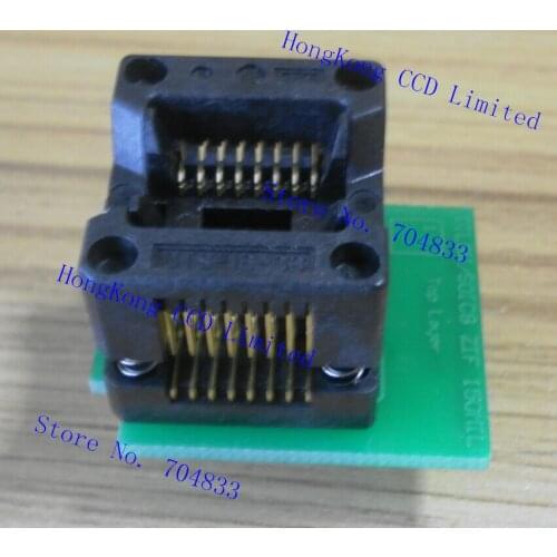DIL8W/SOIC8 ZIF 150MIL IC Test Socket OTS-16-03 SOP16 to DIP16