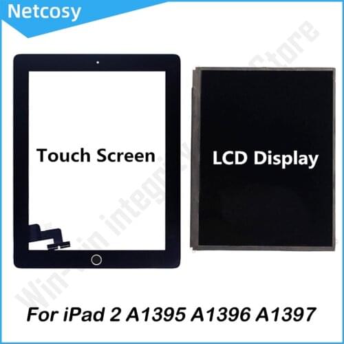 For ipad 2 A1395 A1396 A1397 Touch Screen Digitizer panel / LCD Display Screen Repair Parts For ipad 2 with Home button