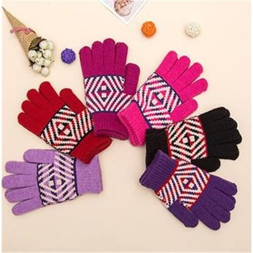 Ms manufacturers selling winter stripe coral fleece refers to all students lovely warm gloves jelly color cycling gloves-133