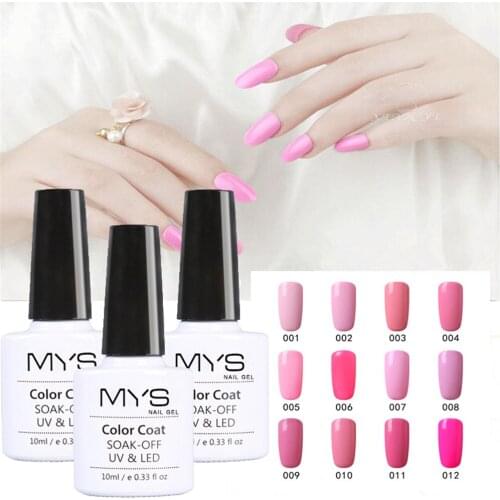 10ml Pink Matte UV Gel Nail Polish Color Matte Top Coat Soak Off Nail Art Gel Varnish varnish Base DIY 12 Colors