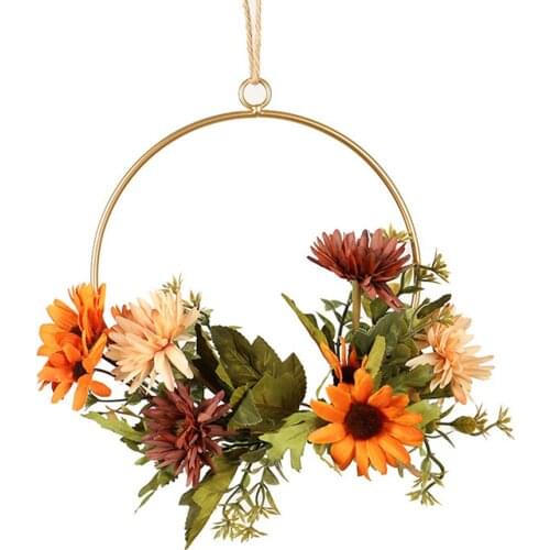 Simulation Flower Wreath for Home Wedding Party Wall Door Window Hanging Decorations Artificial Garland Home Decor