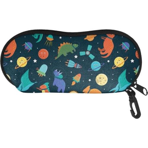 Creative Cartoon Glasses Case Cute Dinosaur Printed Student Myopia Glasses Case Kids Portable Sunglasses Eyewear Storage Bags