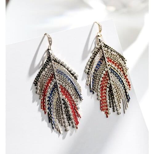 Colorful Bohemian Ethnic Style Beach Holiday Fashion Ear Hooks European And American New Trend Retro Ear Jewelry Women