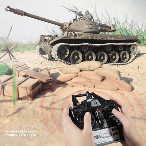 1:16 scale newest 51cm big size simulation rc battle tank with 2.4G plastic or metal smoking BB bullet shoot simulation tank toy