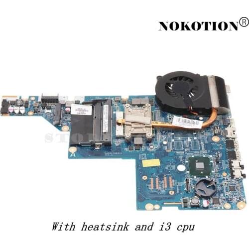 595184-001 DA0AX1MB6H1 For HP COMPAQ CQ42 CQ62 G42 Laptop motherboard +i3 cpu+heatsink Fit For 595183-001 623915-001 592809-001