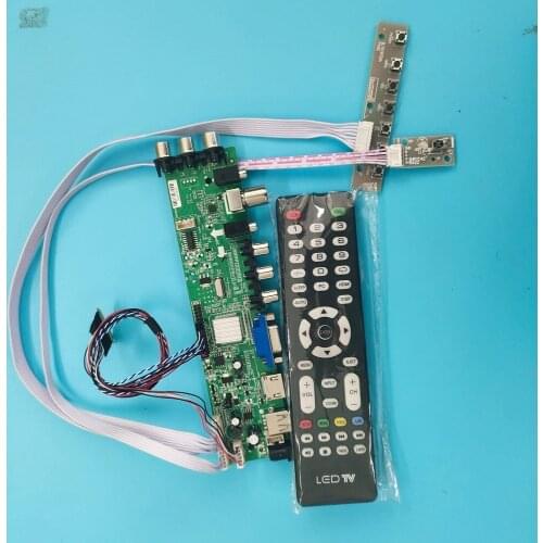 Kit For B156HW01 v.4 1920X1080 DVB-T DVB-T2 Signal controller board digital VGA AV LED remote WLED 40Pin TV LVDS USB HDMI 15.6"