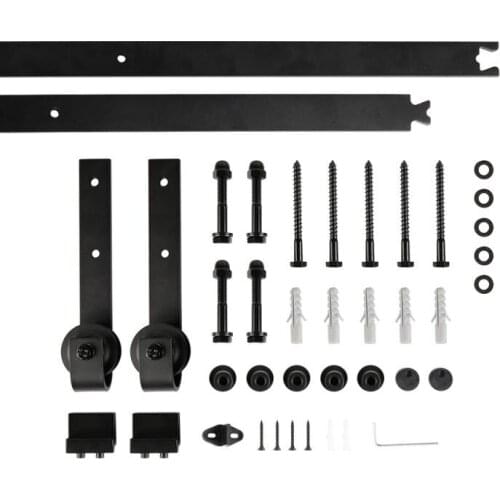 183CM Sliding Door Barn Track Hardware Wood Barn Door Rail Hardware Sliding Door Track Kit Barn Door System Slide Kit HWC