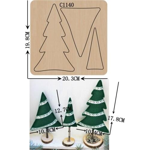 New Christmas tree Wooden die Scrapbooking C-1140 Cutting Dies Multiple sizes