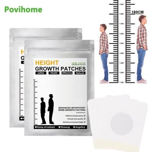 8Pcs/Bag Body Heightening Patch Adult Non-Hormonal External Increase Height Growth Foot Care Stickers Chinese Herbal Plaster