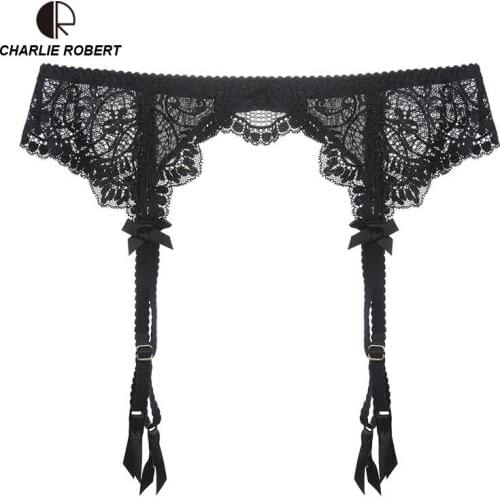 2019 Sale all Garter Belt at here Women Bow Lace Garter Temptation Female Silk Stockings Wedding Garters Belts