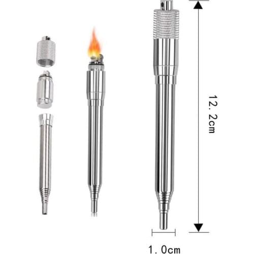 Cooking Survival Blow Fire Tube Portable Retractable Stainless Steel Camping Blowpipe Outdoor Tools Accessories