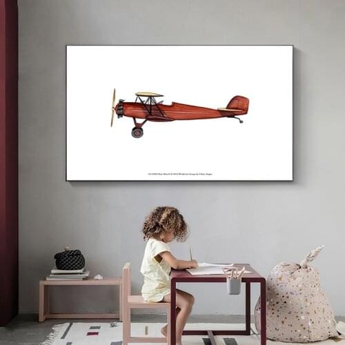Nordic inkjet print poster picture cartoon plane porch home living room bedroom childrens room decorative picture
