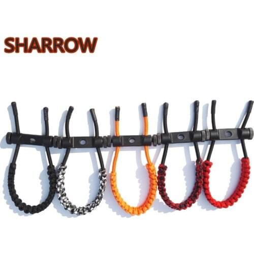 1 Pc 5 Color Adjustable Braided Nylon Parachute Cord Bow Wrist Sling Strap For Compound Bow Shooting Practice Accessories
