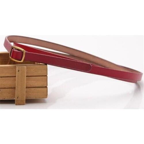 Genuine Leather Strap Lady Vintage Metal Buckle Casual Women Waistband Cowskin Jeans Cintos Thin Narrow Belts Female