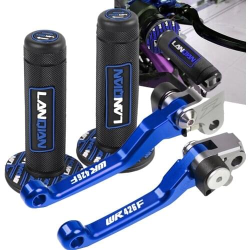 With WR426F LOGO Motorcycle Dirt Bike Brake Clutch Levers Handlebar Grip Handle Set For YAMAHA WR426F WR 426 F 2001-2002