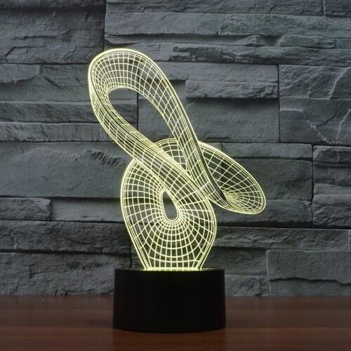 Modern European 3d Usb Night Light Christmas Gift Childrens Toys 7 Color Change Usb Led Light Decoration 3d Kids Lamp