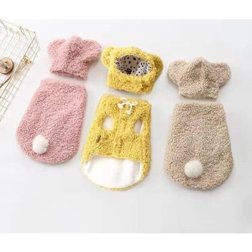 Warm Pet Dog Clothes Winter Dog Clothing For Dogs Hoodie Coat Cute Bear Hat Puppy Pet Clothes For Dogs Pets Clothing Ropa Perro