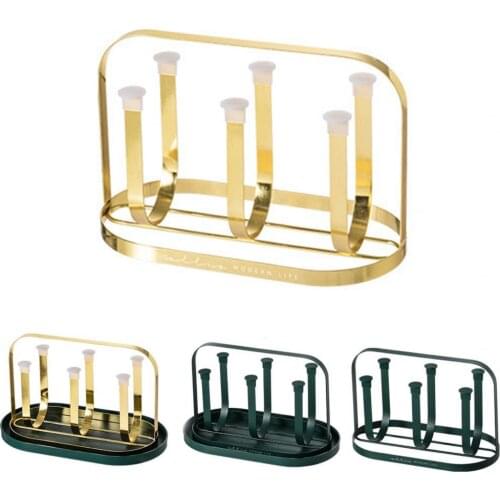Iron Cup Drainer Holder Home Desktop Hanger Bracket Tray Kitchen Storage Rack Hanger Bracket Tray Kitchen Storage Rack
