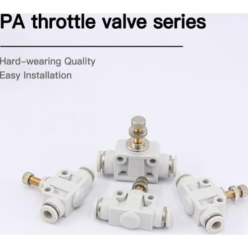 1 pieces/package Pneumatic air pipe joint ASA4 ASA6 ASA8 restrictor valve control valve pipe throttle valve LSA10 LSA12