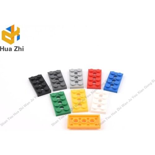 10PCS 3709 Plate 2 x 4 [3 Holes] Building Blocks Parts MOC DIY Education Build Toys Brick