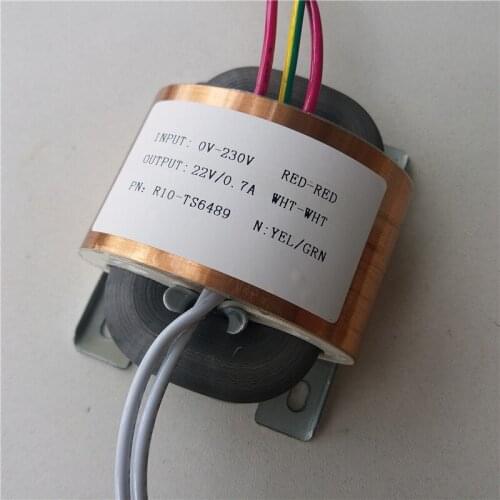 22V 0.7A R Core Transformer 15VA R10 custom transformer 230V copper shield for Pre-amplifier Power supply